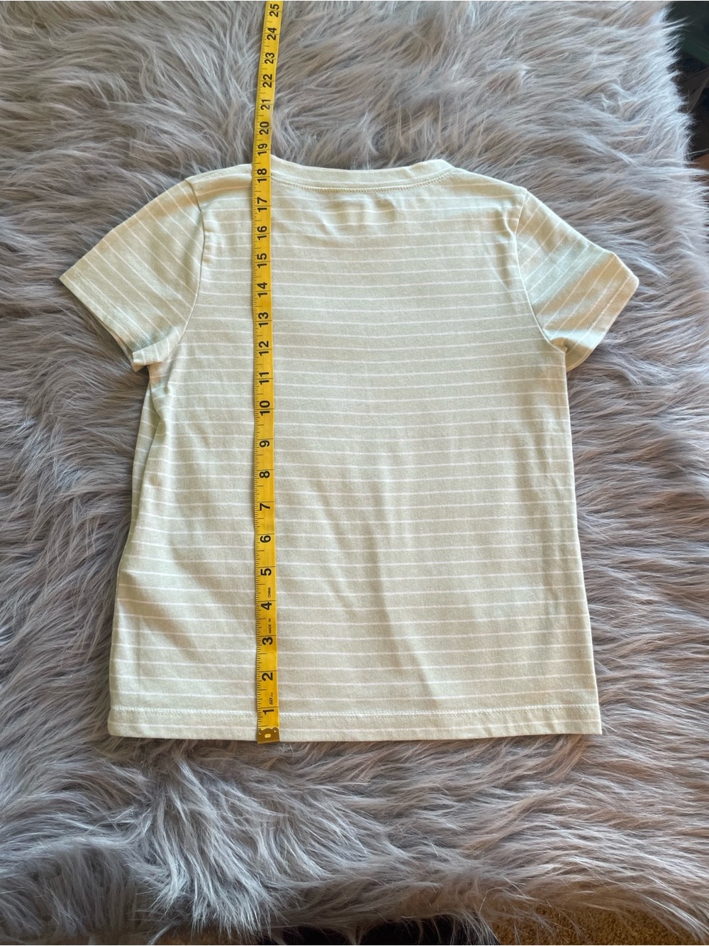 *SOLD*🐶Abercrombie & Fitch Kids Pale Green Stripe Short Sleeve Tee - Picture 6 of 7